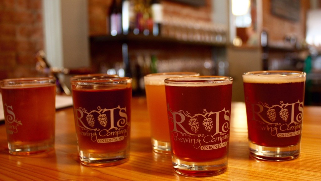Flight of Beers at Root's Brewing Company